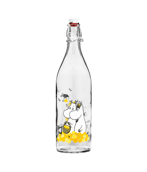 Moomin Glass Bottle Fruits 1L - Mu Shop