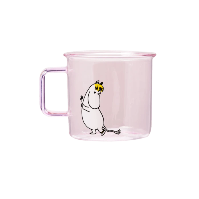 Moomin Glass Mug Snorkmaiden 3.5 DL Lightpink - Mu Shop