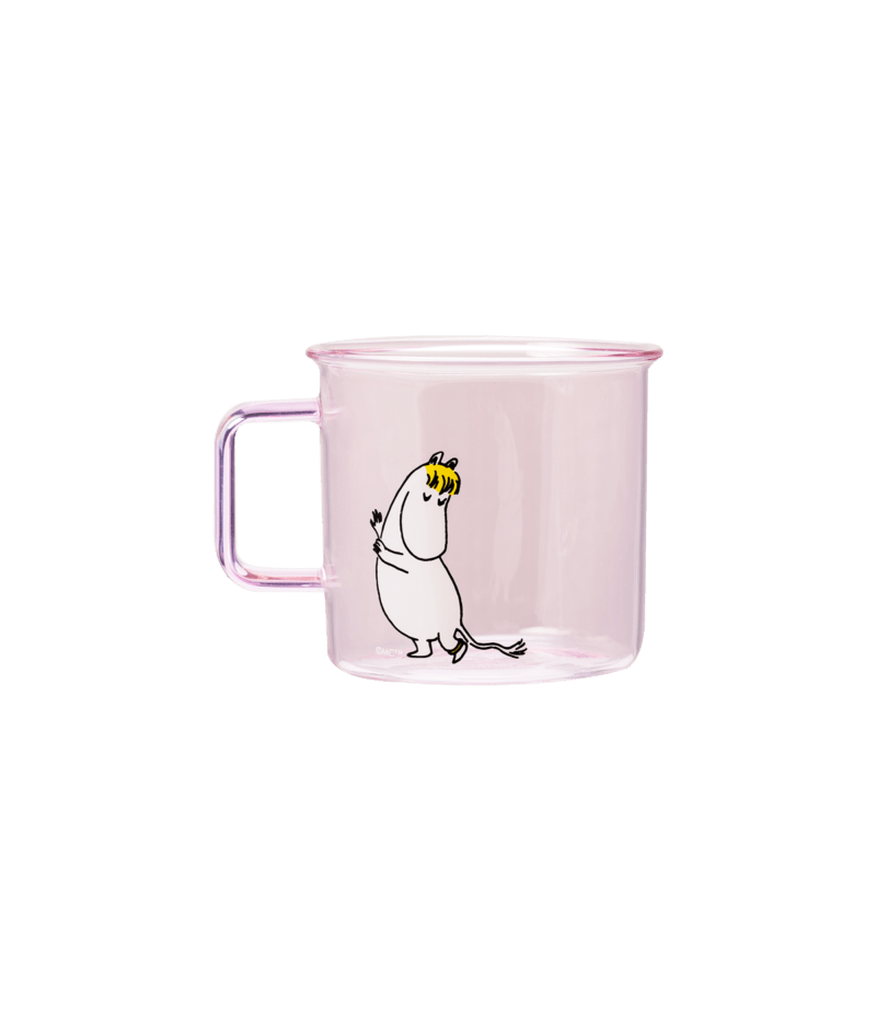 Moomin Glass Mug Snorkmaiden 3.5 DL Lightpink - Mu Shop