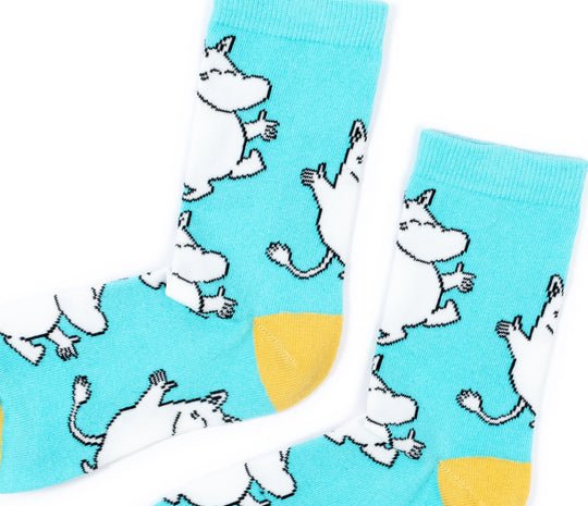 Moomin Happy Ladies Socks - Turquoise - Mu Shop