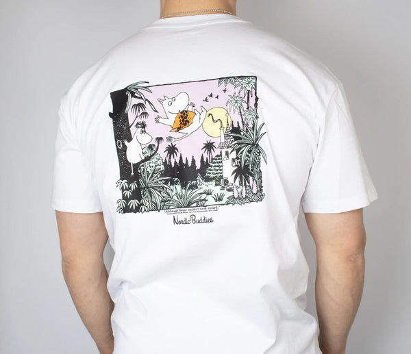 Moomin Jungle Adult T-Shirt - White - Mu Shop