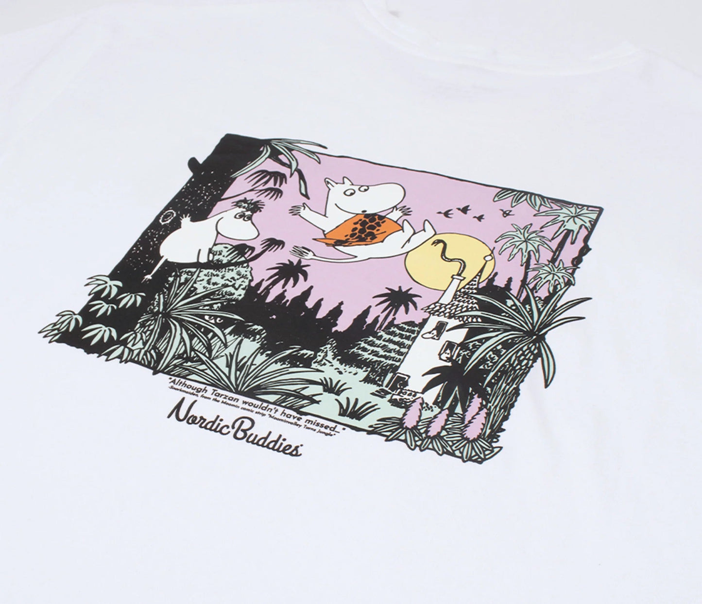 Moomin Jungle Adult T-Shirt - White - Mu Shop