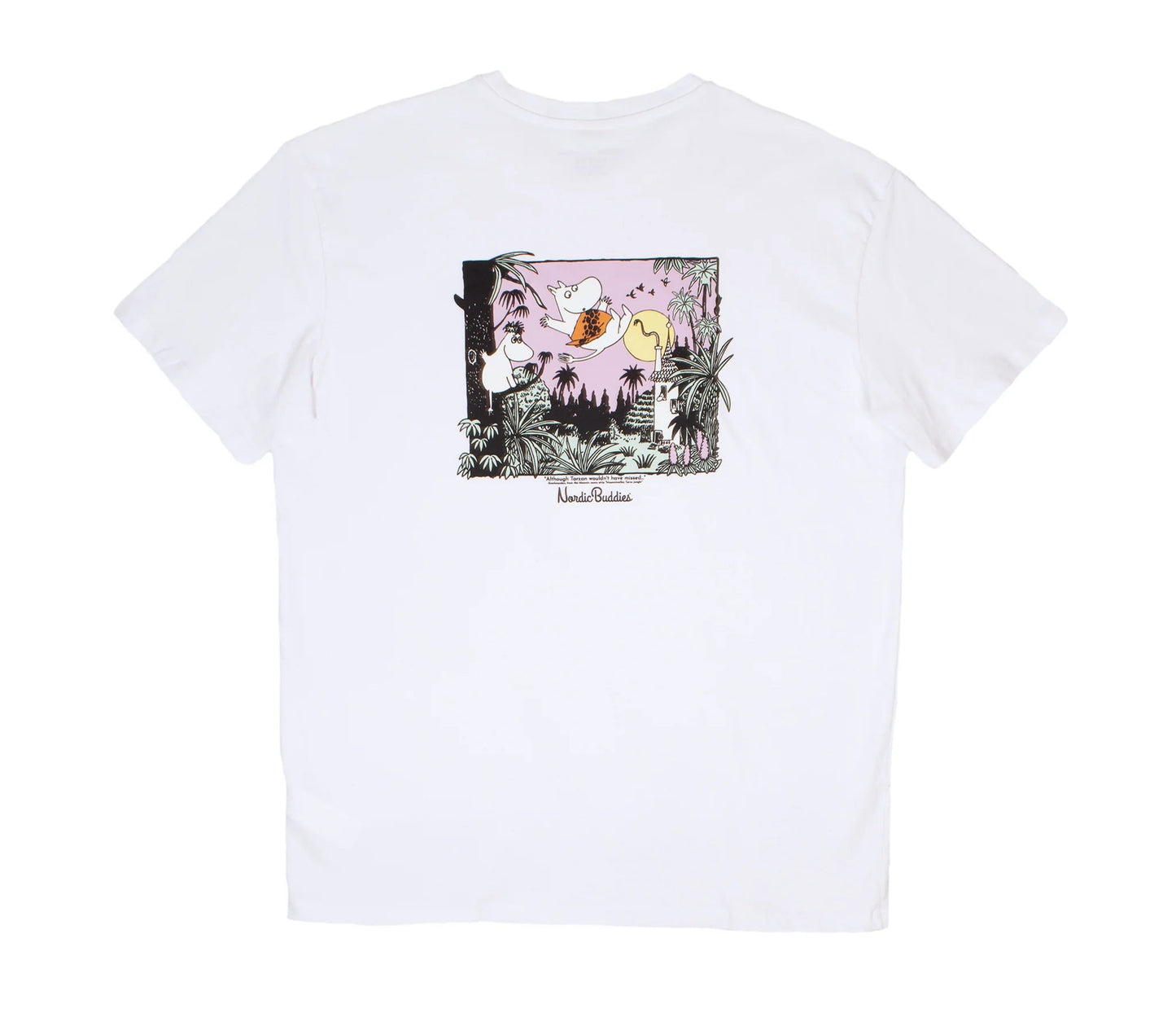 Moomin Jungle Adult T-Shirt - White - Mu Shop