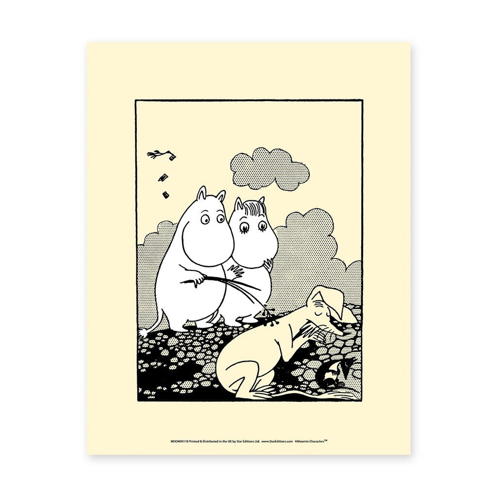 Moomin Sleeping Sniff 11x14 Print - Mu Shop