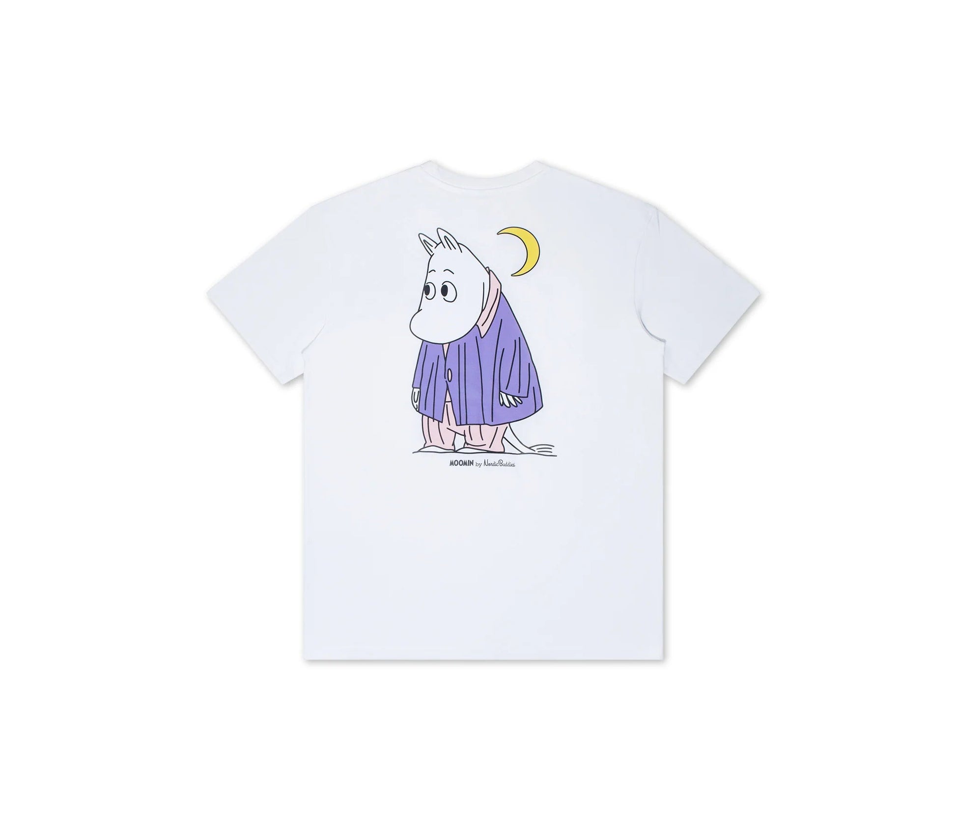 Moomin Under the Moon Adult T-Shirt - White - Mu Shop