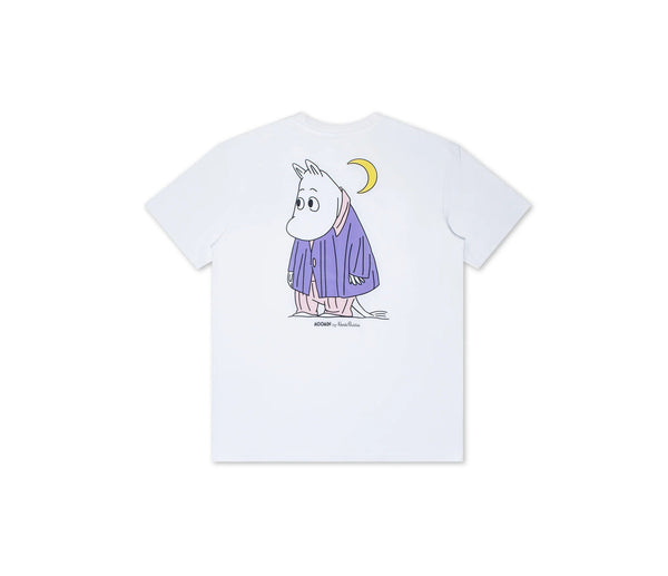 Moomin Under the Moon Adult T-Shirt - White - Mu Shop