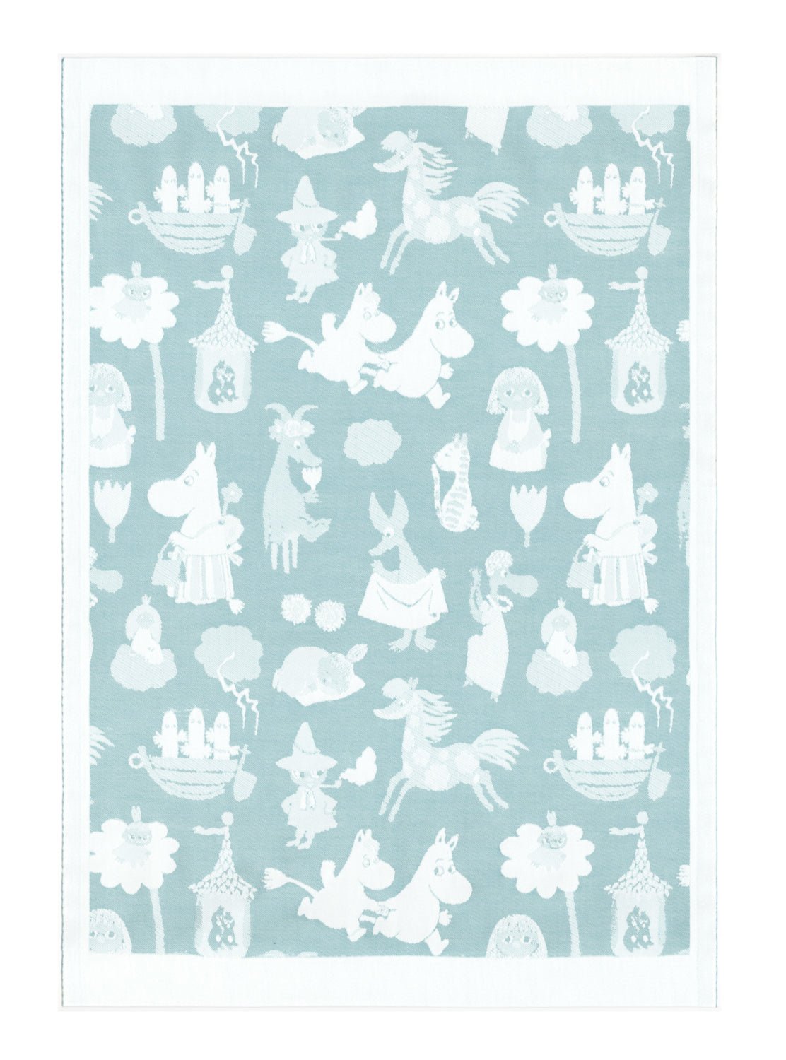 Moomin Valley Baby Blanket Blue 72 x 105 - Mu Shop