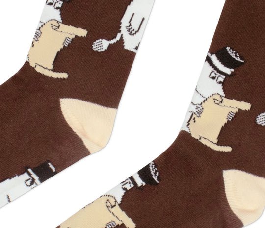 Moominpappa Candle Light Men Socks - Brown - Mu Shop