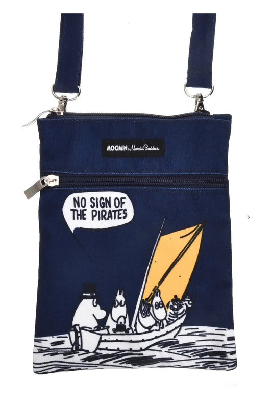 Moomins At The Sea Passport Bag - Navy Blue - Mu Shop