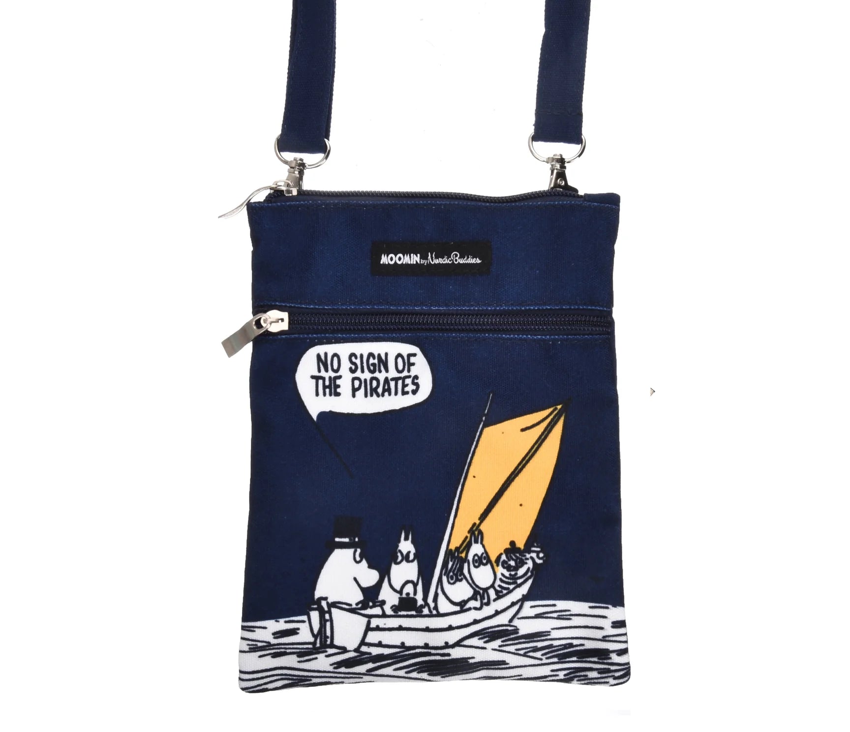 Moomins At The Sea Passport Bag - Navy Blue - Mu Shop