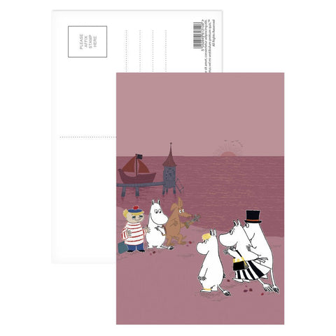 Moomintroll and friends on the beach Postcard - Mu Shop