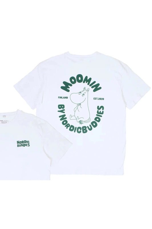 Moomintroll by Nordic Buddies Adult T-Shirt - White - Mu Shop