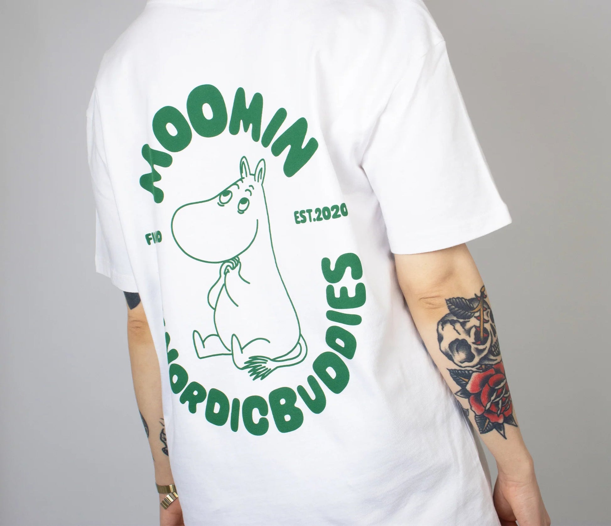 Moomintroll by Nordic Buddies Adult T-Shirt - White - Mu Shop