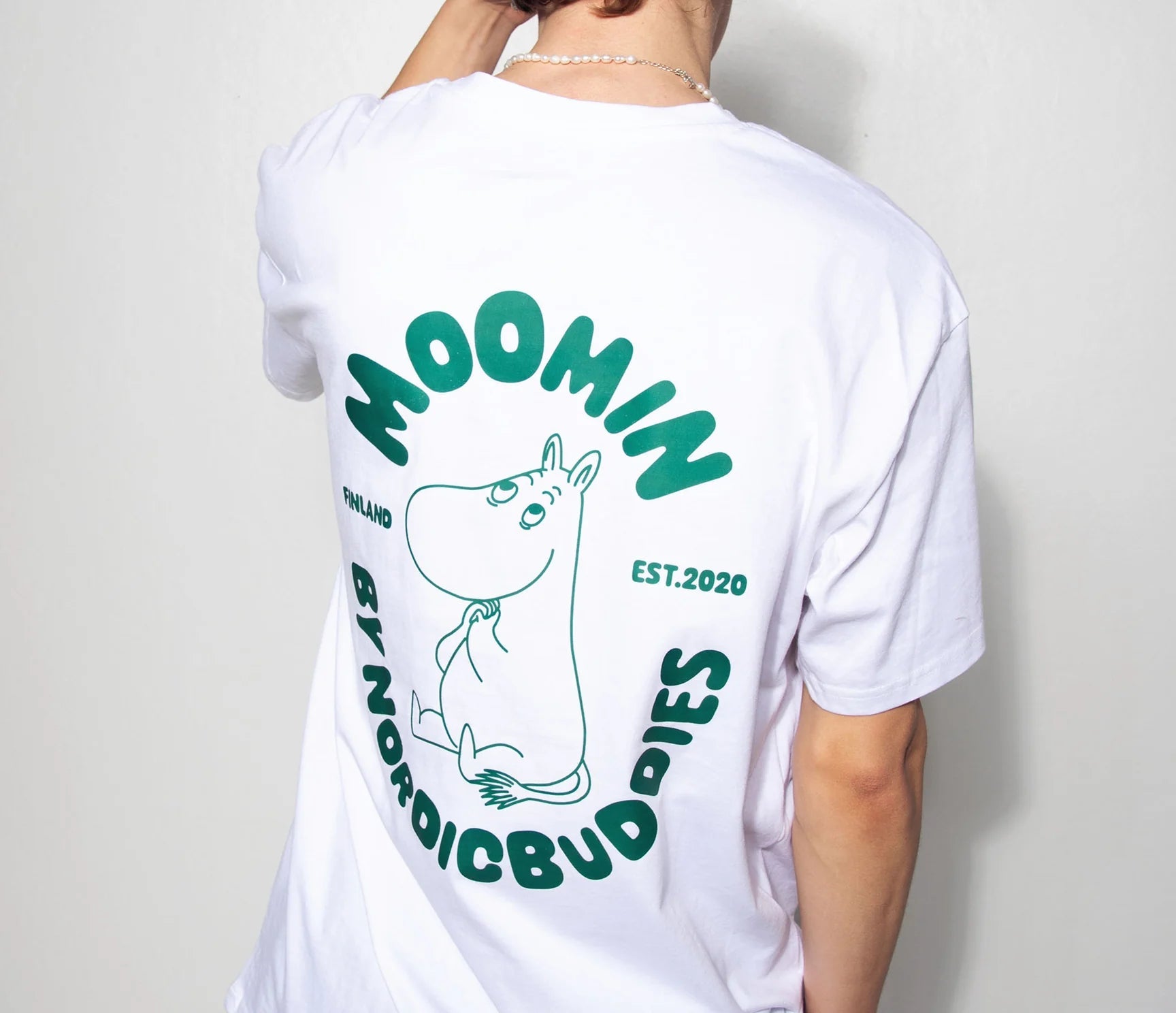 Moomintroll by Nordic Buddies Adult T-Shirt - White - Mu Shop