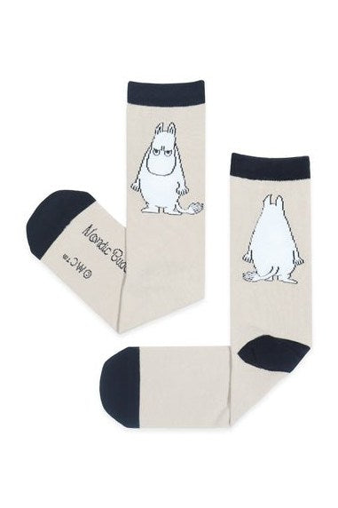 Moomintroll Grumpy Men Socks - Beige - Mu Shop