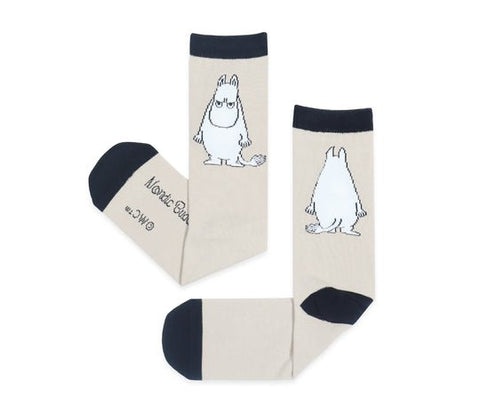 Moomintroll Grumpy Men Socks - Beige - Mu Shop