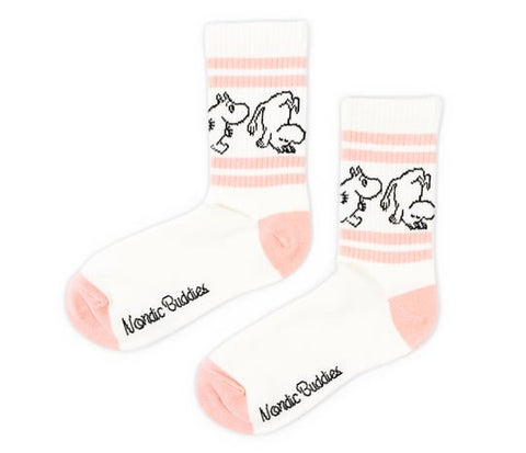 Moomintroll Retro Ladies Socks - White - Mu Shop