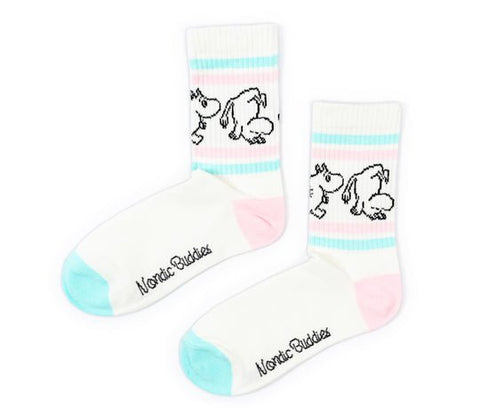 Moomintroll Retro Ladies Socks - White - Mu Shop