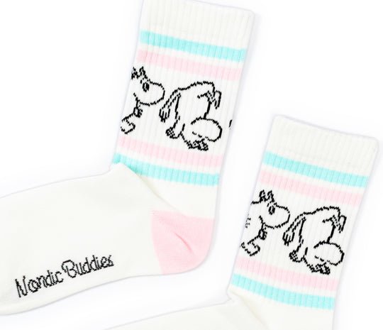 Moomintroll Retro Ladies Socks - White - Mu Shop