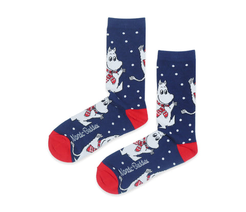 Moomintroll Winter Men Socks - Navy - Mu Shop