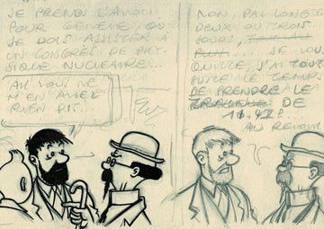 MUSEUM POSTCARDS - CALCULUS, TINTIN & HADDOCK - Mu Shop