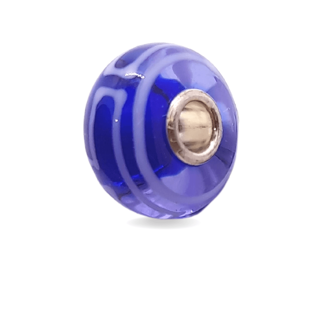 Navy Blue Pattern Unique Bead #1089 - Mu Shop