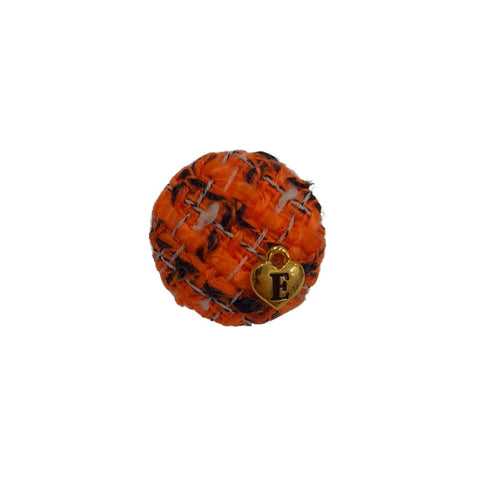 Orange Button Brooch - Mu Shop