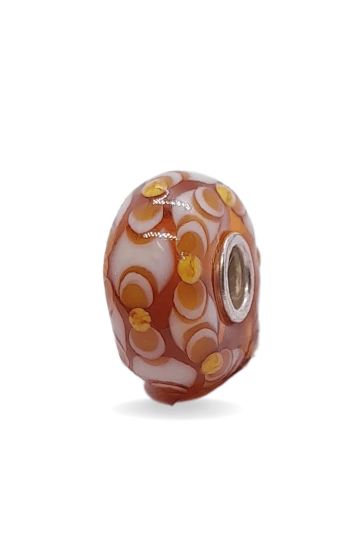 Orange Complex Pattern Unique Bead #1104 - Mu Shop