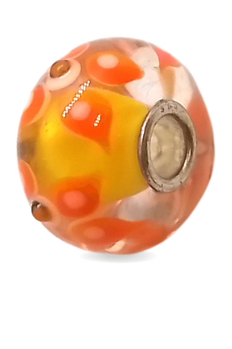 Orange Flowers Unique Bead #1224 - Mu Shop