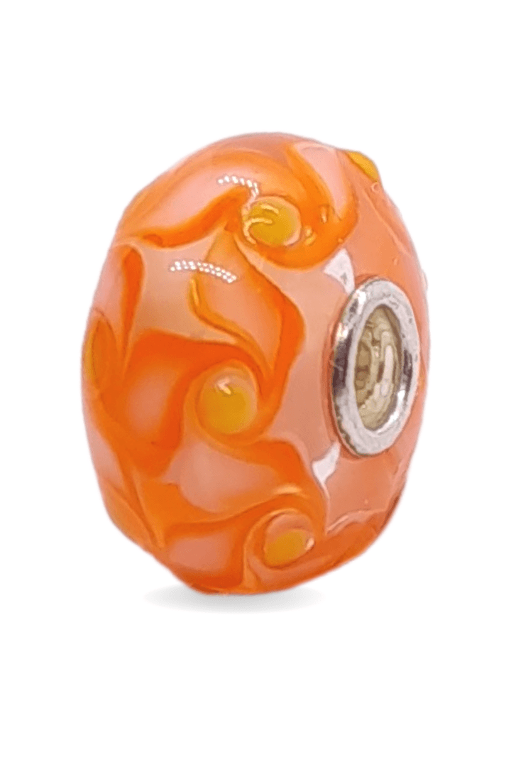 Orange Pattern Unique Bead #1359 - Mu Shop