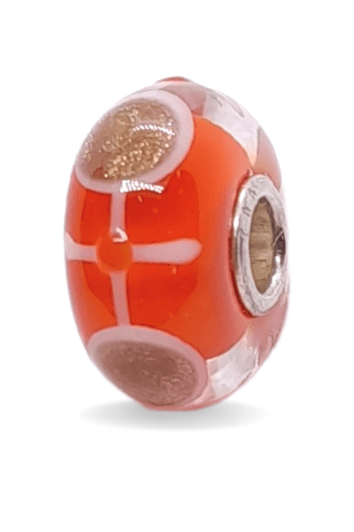 Orange Stickman Pattern Unique Bead #1245 - Mu Shop