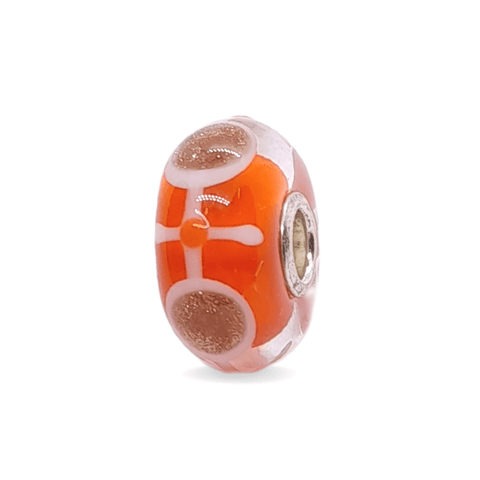 Orange Stickman Pattern Unique Bead #1297 - Mu Shop
