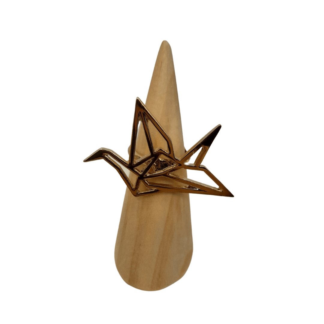 Paper Crane Ring - Gold - Mu Shop