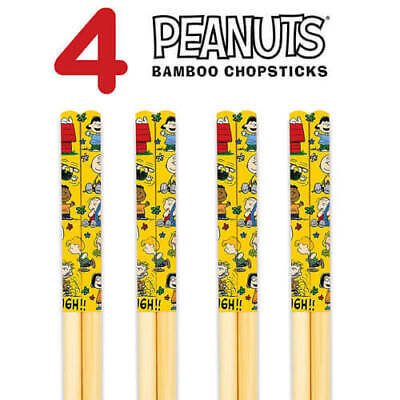 Peanuts Eco Friendly Bamboo Chopstick Set (4 pairs) - Mu Shop
