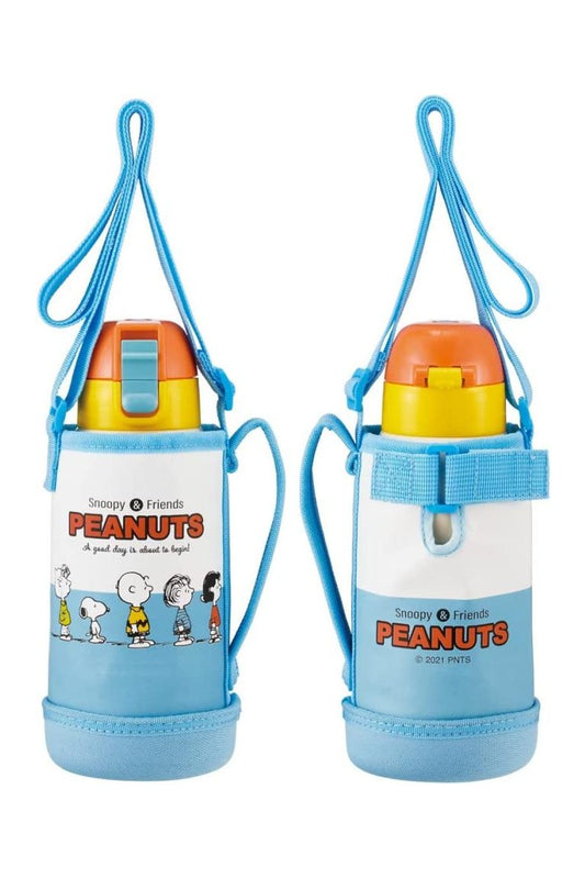 PEANUTS Stainless Bottle 0.6L - Orange - Mu Shop