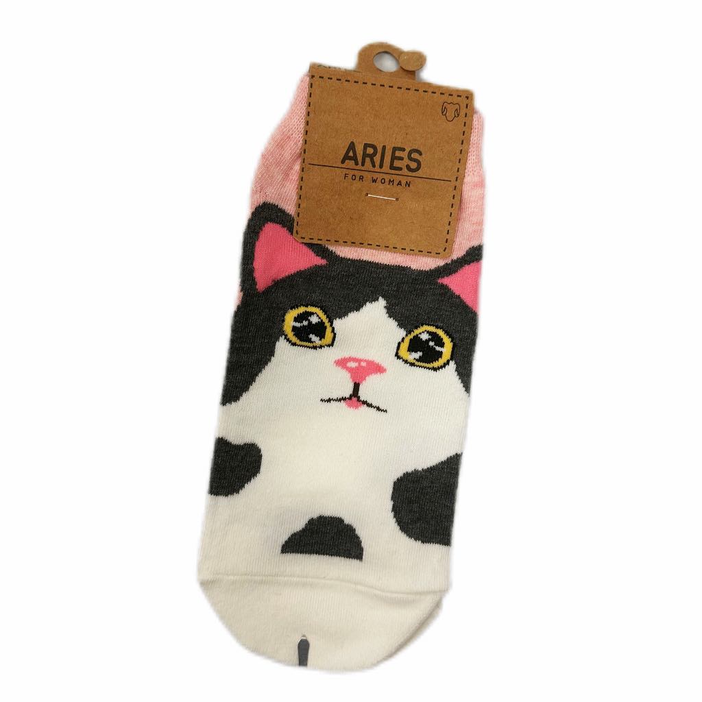 Pink Cat Women Ankle Socks - Mu Shop
