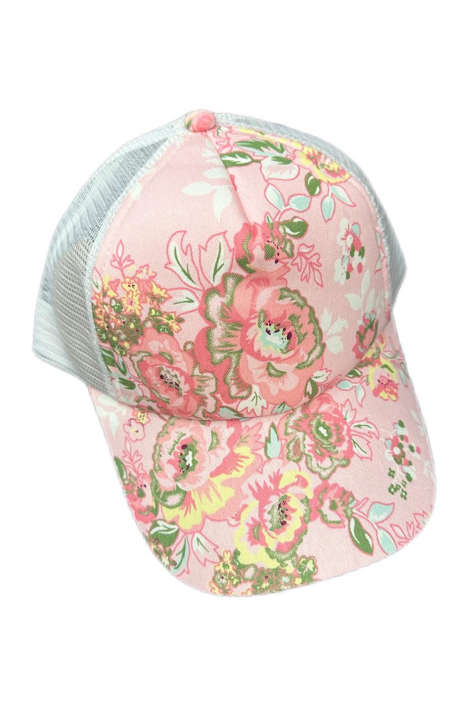 Pink Floral Trucker Hat - Mu Shop