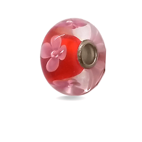 Pink Flowers Unique Bead #1154 - Mu Shop