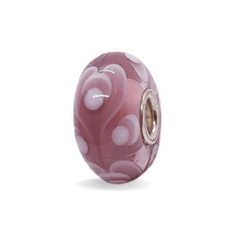 Pink Hearts Pattern Unique Bead #1236 - Mu Shop