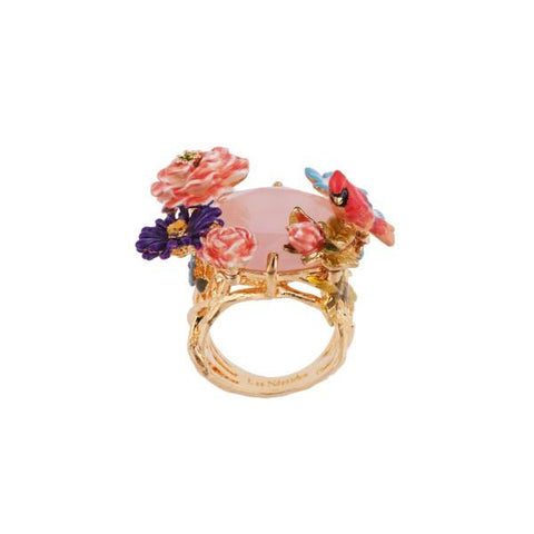 Pink Winter Roses Flower Ring Size 52 ONLY (Retired) - Mu Shop