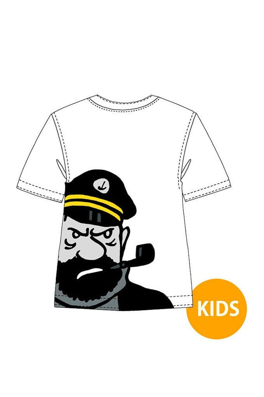 Portrait Haddock Kids T-shirt White - Mu Shop