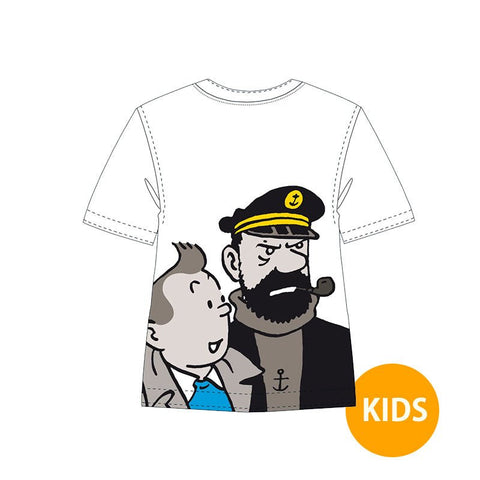 Portrait Tintin and Haddock Kids T-shirt - Mu Shop