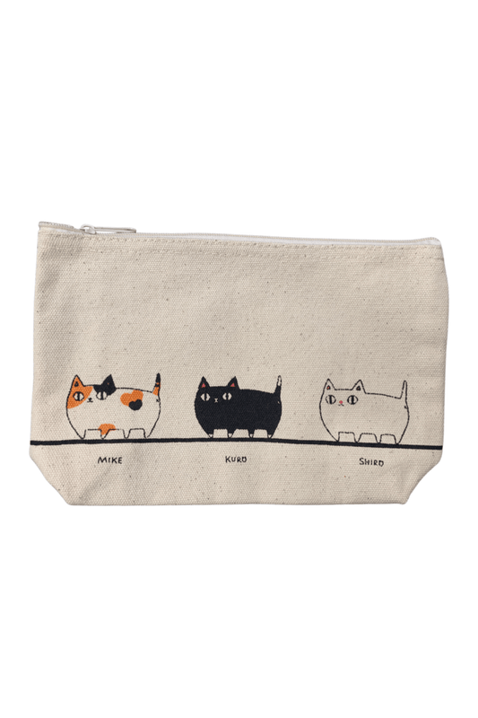 Pouch Neko Sankyodai - Mike, Kuro, Shiro - Mu Shop