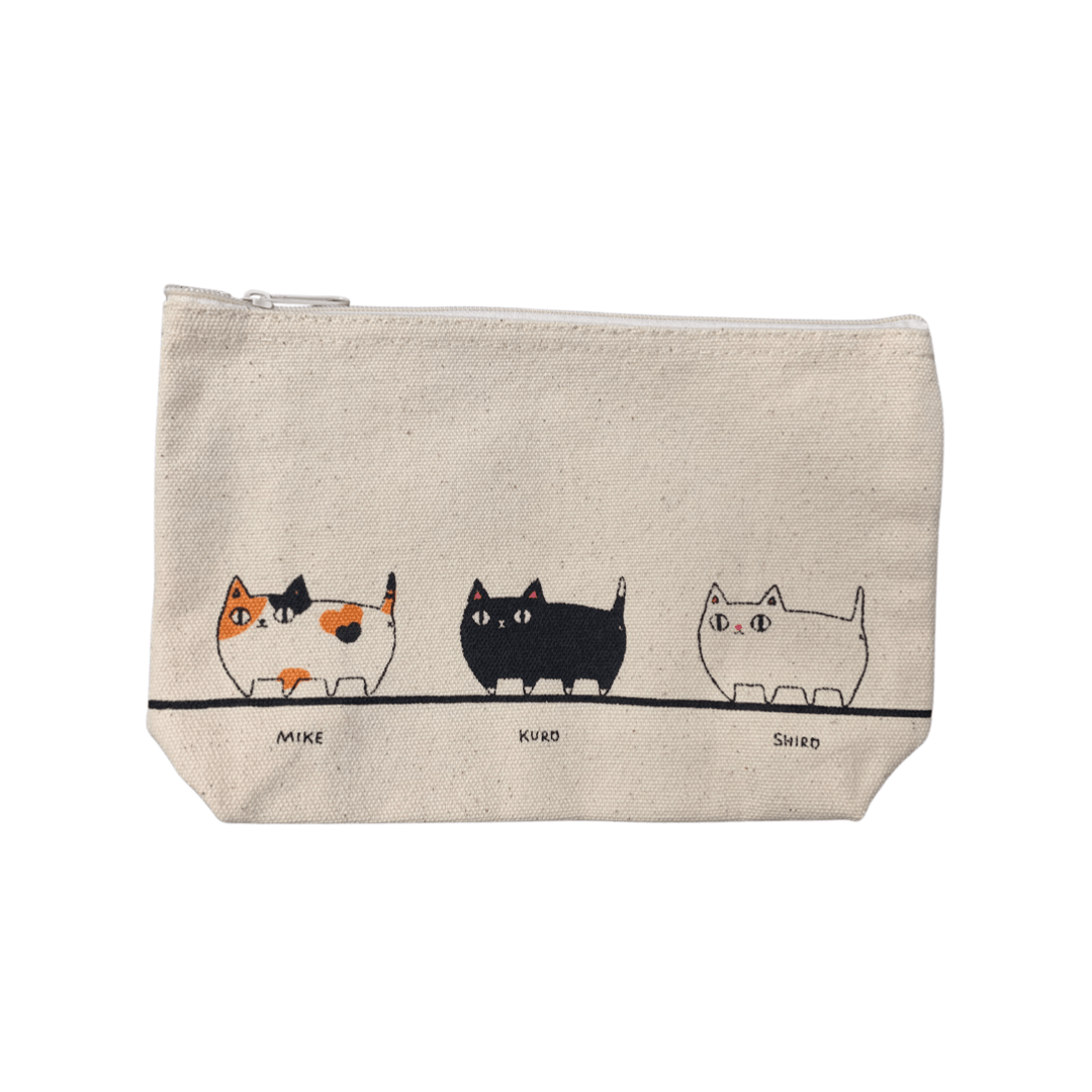 Pouch Neko Sankyodai - Mike, Kuro, Shiro - Mu Shop