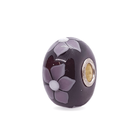 Purple Flower Pattern Unique Bead #1334 - Mu Shop