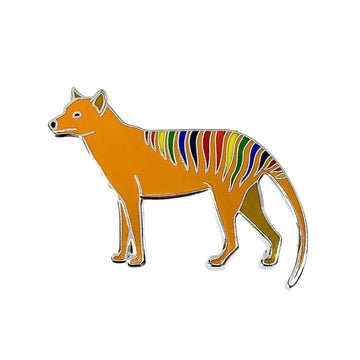 Rainbow Thylacine pin - Mu Shop