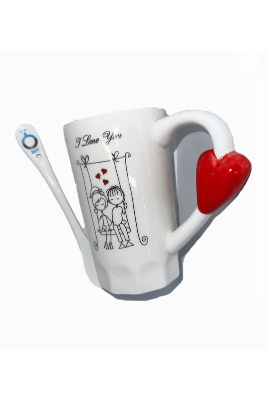 Red heart mug - Mu Shop