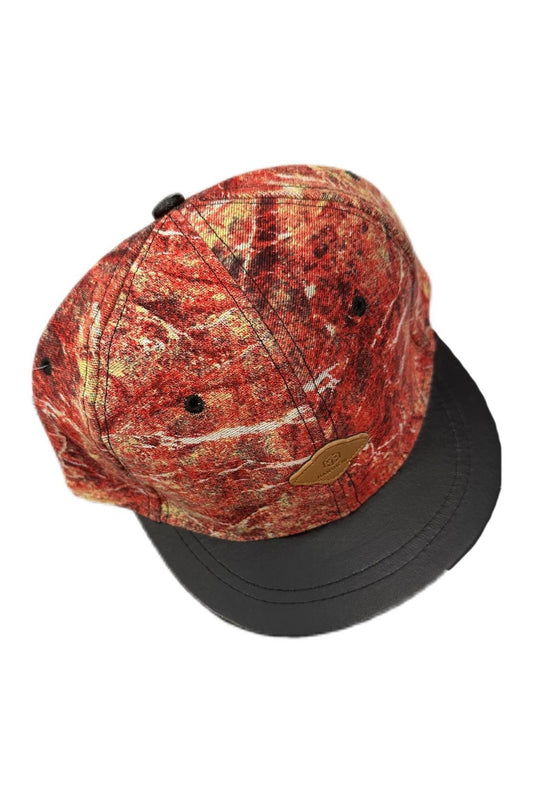 Red Pattern Snapback Cap - Mu Shop