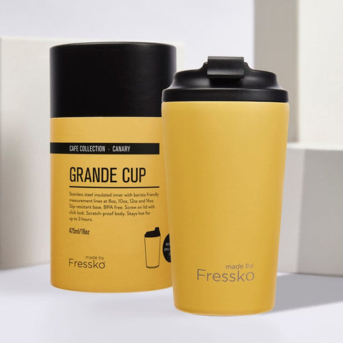 Reusable 16oz Grande Coffee Cup - CANARY - Mu Shop