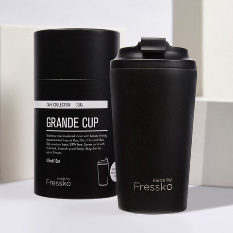 Reusable 16oz Grande Coffee Cup - COAL - Mu Shop